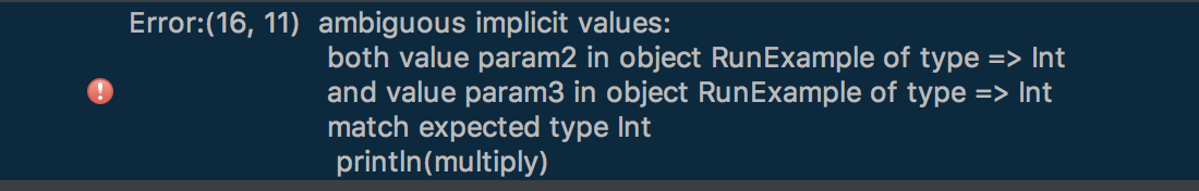 Two implicit variables error