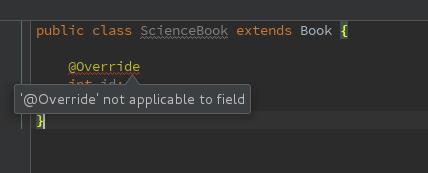 Field override error